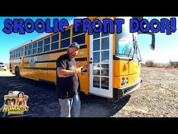 Custom Skoolie Door ~ Complete Air Door Removal to Residential Secure