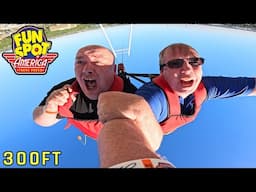 World's TALLEST SkyCoaster On-Ride POV & Rider Reactions | Fun Spot America Kissimmee