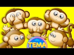 Песенка про пять обезьянок FIVE LITTLE MONKEYS nursery rhymes for kids