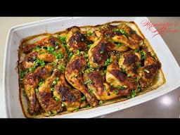 Cook Dinner with Me - Tasty Oven Baked Chicken &  Fluffy Garlic Turmeric Rice with mixed vegetables