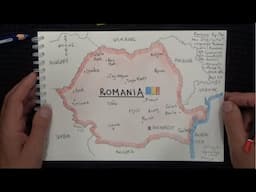 ASMR - Drawing a Map of Romania - Australian Accent - Chewing Gum & Quietly Whisper