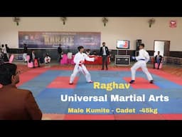 Raghav - student of Universal Martial Arts :: 7th warrior national male kumite -45kg :: India 2023