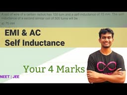 Self inductance| Electromagnetic induction and Alternating current| NEET JEE Physics Tamil| Problem