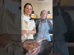 Today in the kitchen we have Nea Next To... Olivia Tiedemann making Nea's first Tomahawk steak