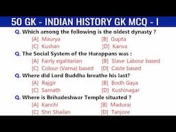 Indian history gk mcq questions and answer in English | Indian History - General Knowledge Questions