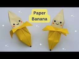 How To Make Easy 3D Paper Banana For Kids / Nursery Craft Ideas / Paper Craft Easy / KIDS crafts