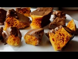 How to Make Sponge Toffee (HoneyComb Candy) Easy steps~with or without a candy thermometer!