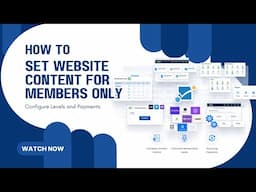 How to Set Up Member-Only Access on Website | Restrict Website Content Based on Membership Levels