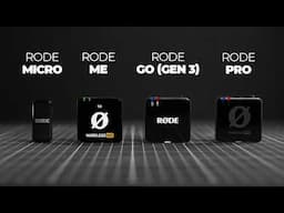 RODE Wireless GO3 vs PRO vs ME vs MICRO! Which is Right for YOU?