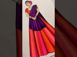 Banarasi lehenga Illustration Part-1 ✨🩷💜🧡 #artstudiobysrabani #fashionillustration