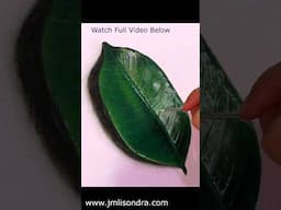 Painting Realistic Leaf in Acrylics / JMLisondra  #painting  #art #shorts