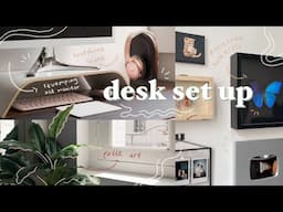 🦋 desk and art studio set up / a quiet vlog 🩷