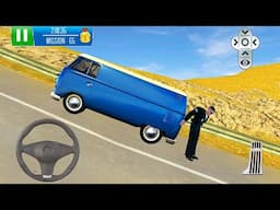 Blue VAN Drive In Mountains - Driving on Island Roads Simulator #10 - Android Gameplay