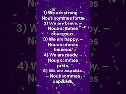 learn French. sentence with we are in French, sentence with nous sommes