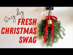 How to Make a Fresh Christmas Swag/ Easy swag tutorial