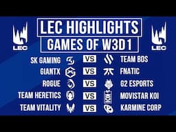 LEC Highlights ALL GAMES Week 3 Day 1 | LEC Winter 2025