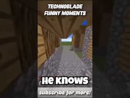 Technoblade pretends to be a villager | Funny Moments #shorts #technobladeneverdies