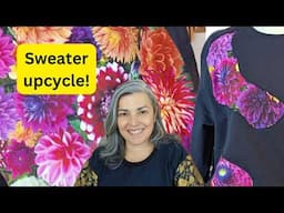 Upcycle a boring sweater with me (first sewing project of the year!)