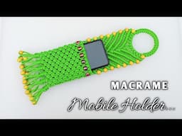 Macrame Mobile Holder | Simple Macrame Mobile Holder