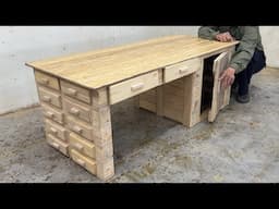 Amazing Ideas For Woodworking Cheap With Outdoor Furniture From Old Pallet - Build A Beautiful Table