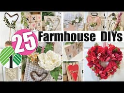 25 EASY (Dollar Tree) Farmhouse DIY Crafts For Valentines Day