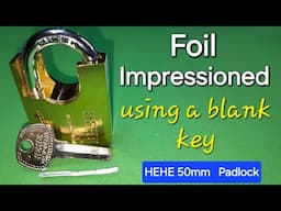 (404) HEHE padlock foil impressioned with its own key