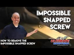 How to remove the impossible snapped screw