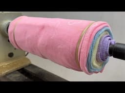 Craft Woodturning Products - Creative Projects From Colorful Towels And Epoxy Resin On Lathe