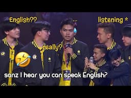 did sanz speak English or indo?? Can guess guys? | just funny moments…..