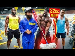 ELITE Powerlifter ANATOLY Use 32kg Mop | Pretended to be a CLEANER in a GYM #34