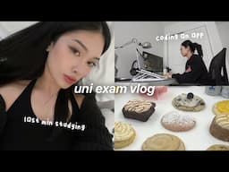 CRAMMING FOR 2 EXAMS IN ONE DAY🤡, coding an app, and moving! (computer science uni study vlog)