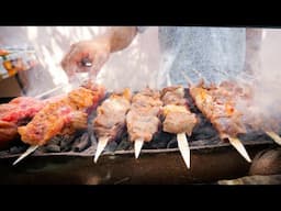 Desert Lamb BBQ Kebabs in Uzbekistan