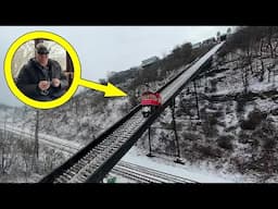 The steepest train in the country - Pittsburgh Pennsylvania (Drone flight)