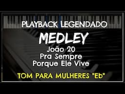 🎤Medley João 20 + Pra Sempre + Porque Ele Vive  (PLAYBACK - TOM FEMININO "Eb") Niel Nascimento