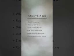 February Self-Care Tips #shorts #selfcare #mentalhealth