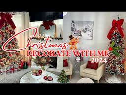 CHRISTMAS DECORATE WITH ME 2024 | GINGERBREAD KITCHEN DECOR | RED, TRADITIONAL CHRISTMAS HOME DECOR