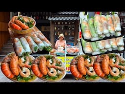 Most Famous Place for Spring Rolls, Shrimp & Pork Papaya Salad | Vietnamese Street Food