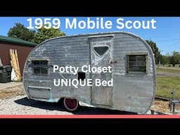 EP408 Interior design on 1959 Mobile Scout Vintage camper. Potty Closet template