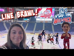 LINE BRAWL at Hartford Wolf Pack Game! vs Rochester Americans | Rempe Bobblehead Chaos