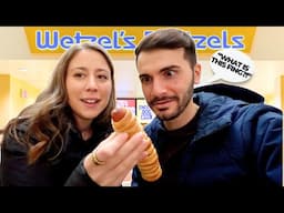 My Italian Husband tries American Mall Pretzels!!!