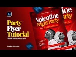 Valentine Night Party flyer Design Tutorial In Photoshop