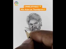 #alluarjundrawing #Unbelievable #Drawing on #Thumbprint #artdrawing #shorts #shortvideo #ytshort