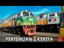 Pertemuan 2 Kereta Api di Tengah Lintas! Kompilasi Hunting Moment Papasan (Part 2)