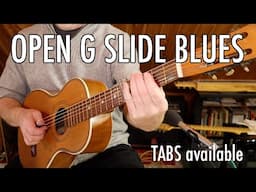 MELODIC SLIDE BLUES GUITAR IN OPEN G (Lap of luxury) TABS AVAILABLE