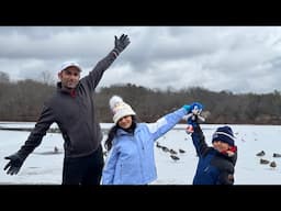 The Frozen lake in New York | Beautiful Day with Sehrish & Luqman Family!