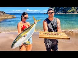 Amazing Kingfish Catch And Cook Sashimi | Ocean To Plate Adventure