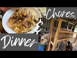 Dinner From Scratch and Milking Our Dairy Cow | Homestead Meals | Homestead Chores