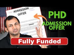 Fully Funded PhD Admission Offer | PhD in USA