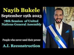 Nayib Bukele - In English AI reconstruction