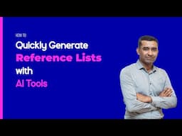 How to Quickly Generate Reference Lists with AI Tools